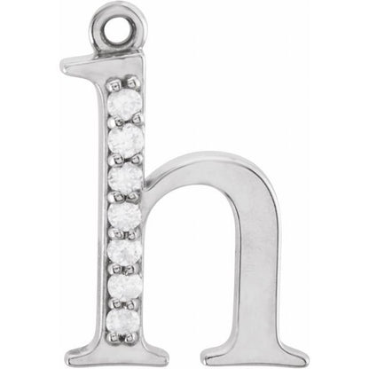 .03 CTW Lab-Grown Diamond Lowercase Initial Dangle