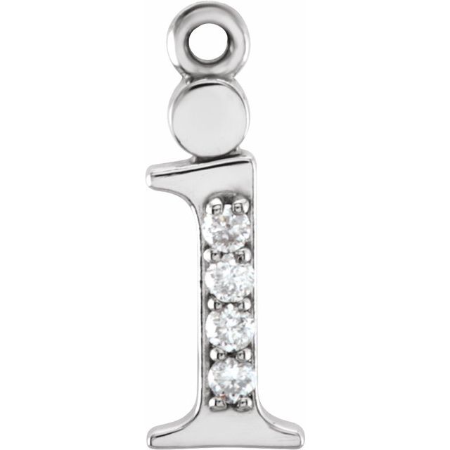.02 CTW Lab-Grown Diamond Lowercase Initial Dangle