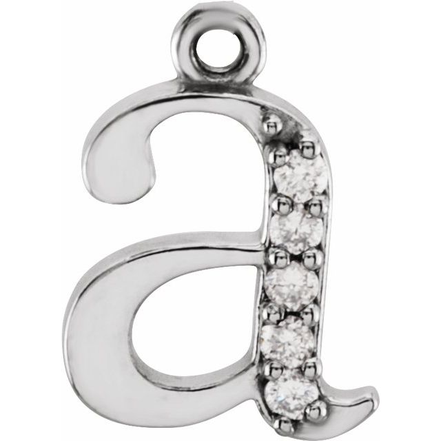 .02 CTW Lab-Grown Diamond Lowercase Initial Dangle