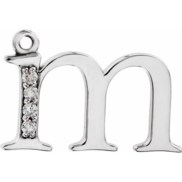 .02 CTW Lab-Grown Diamond Lowercase Initial Dangle