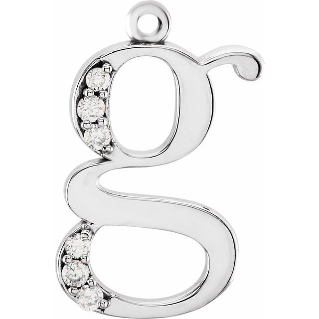 .025 CTW Lab-Grown Diamond Lowercase Initial Dangle