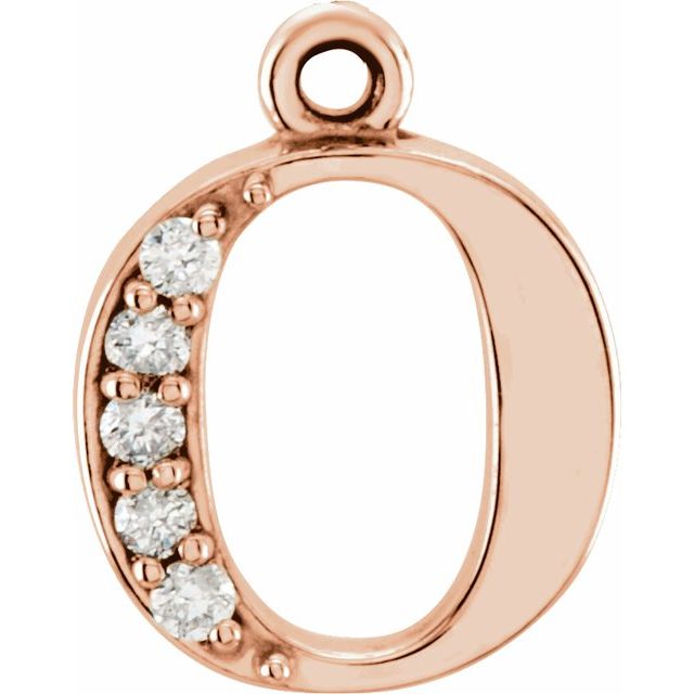 .02 CTW Lab-Grown Diamond Lowercase Initial Dangle