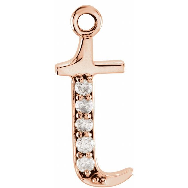 .02 CTW Lab-Grown Diamond Lowercase Initial Dangle