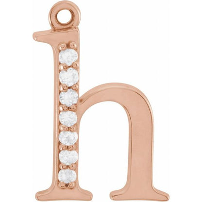.03 CTW Lab-Grown Diamond Lowercase Initial Dangle