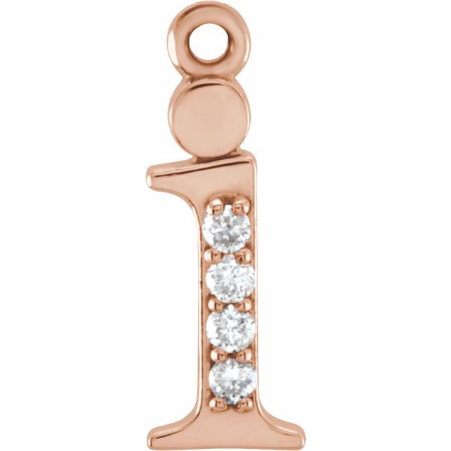 .02 CTW Lab-Grown Diamond Lowercase Initial Dangle