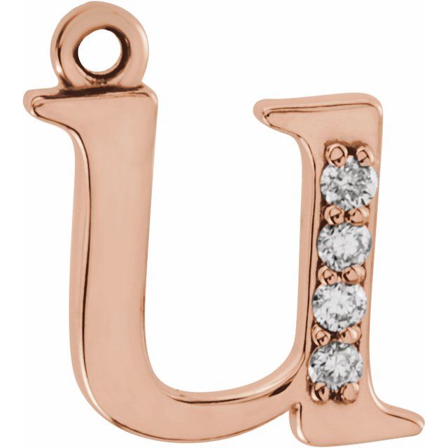 .02 CTW Lab-Grown Diamond Lowercase Initial Dangle