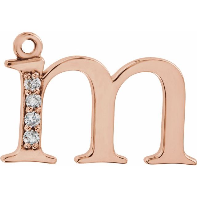 .02 CTW Lab-Grown Diamond Lowercase Initial Dangle