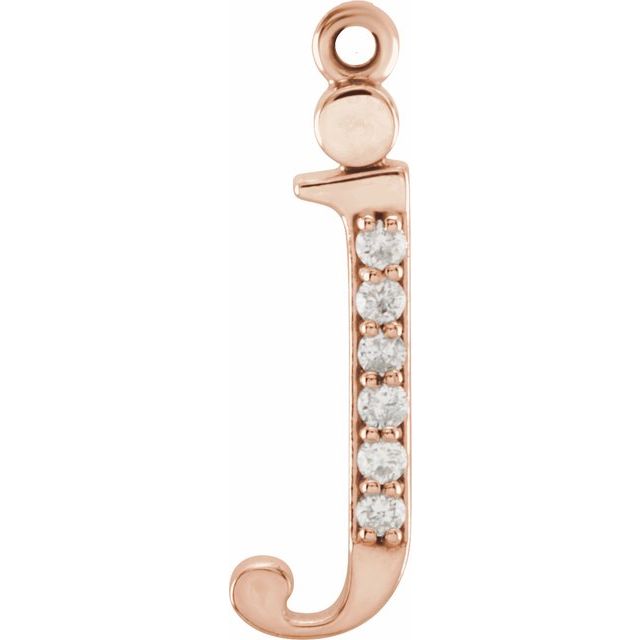 .025 CTW Lab-Grown Diamond Lowercase Initial Dangle