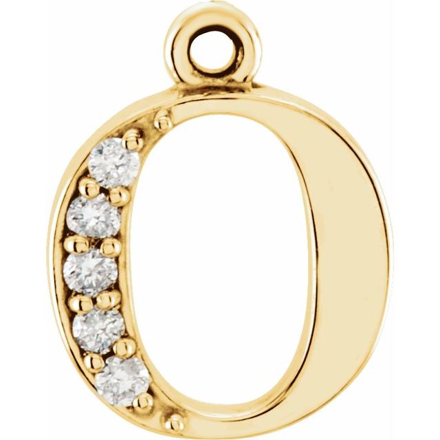 .02 CTW Lab-Grown Diamond Lowercase Initial Dangle