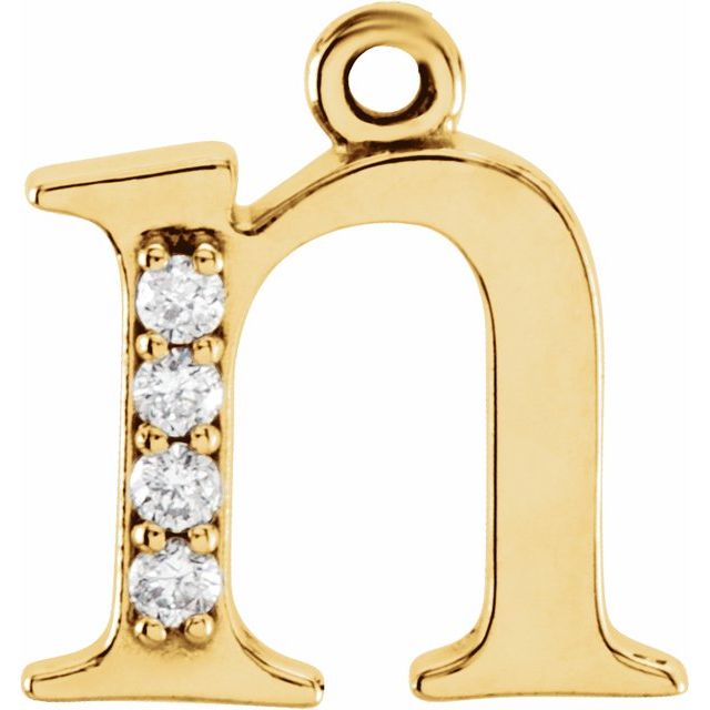 .02 CTW Lab-Grown Diamond Lowercase Initial Dangle