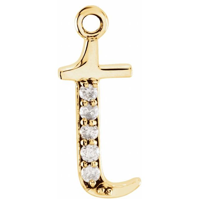 .02 CTW Lab-Grown Diamond Lowercase Initial Dangle