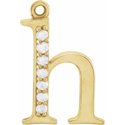 .03 CTW Lab-Grown Diamond Lowercase Initial Dangle