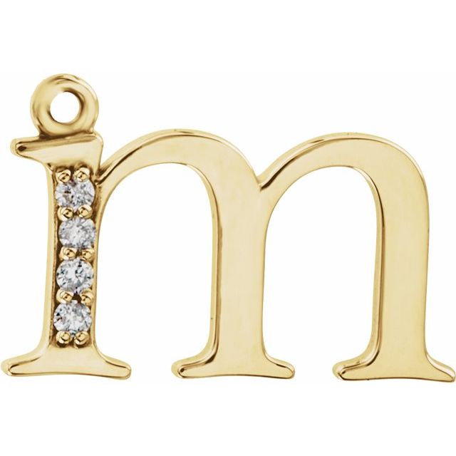 .02 CTW Lab-Grown Diamond Lowercase Initial Dangle