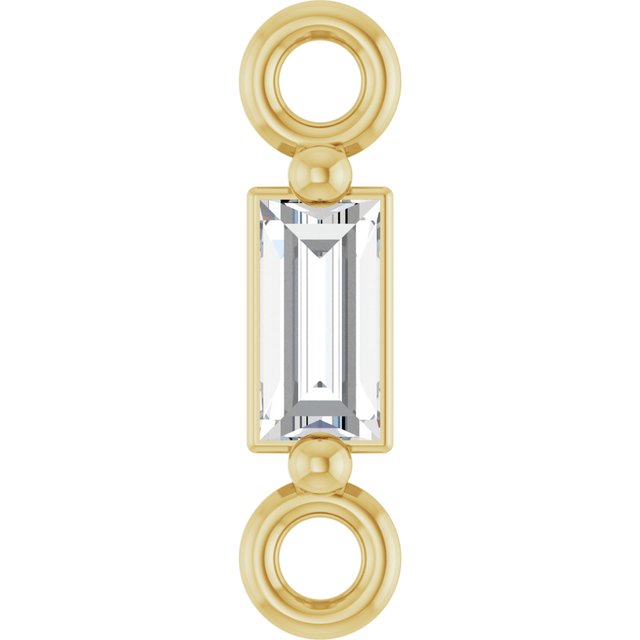 .05 CT Natural Diamond 2-Prong Link