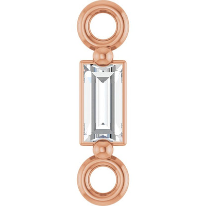 .05 CT Natural Diamond 2-Prong Link
