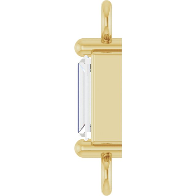 1/8 CT Natural Diamond 2-Prong Link