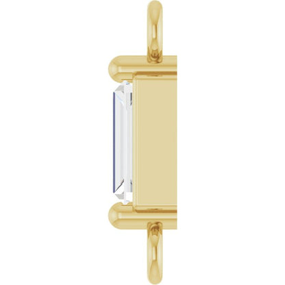1/8 CT Natural Diamond 2-Prong Link