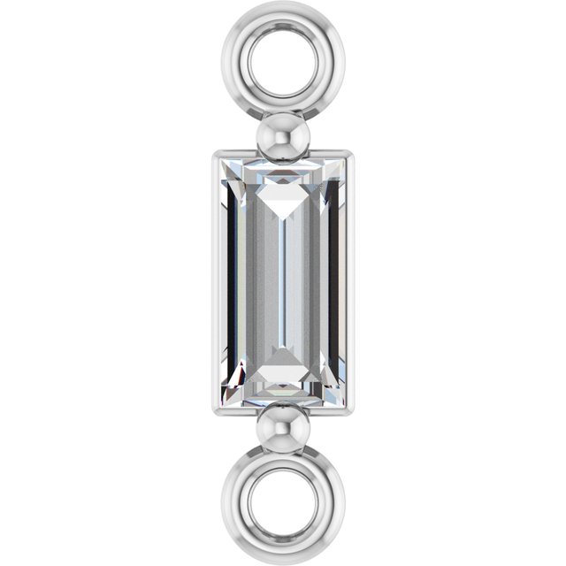 1/8 CT Natural Diamond 2-Prong Link