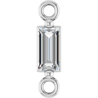 1/8 CT Natural Diamond 2-Prong Link