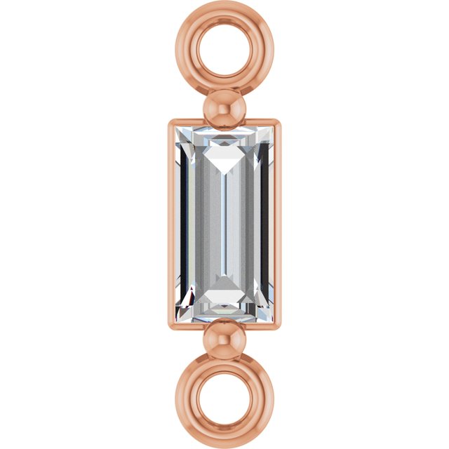 1/8 CT Natural Diamond 2-Prong Link