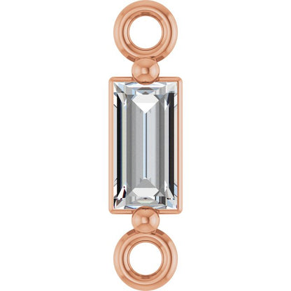1/8 CT Natural Diamond 2-Prong Link