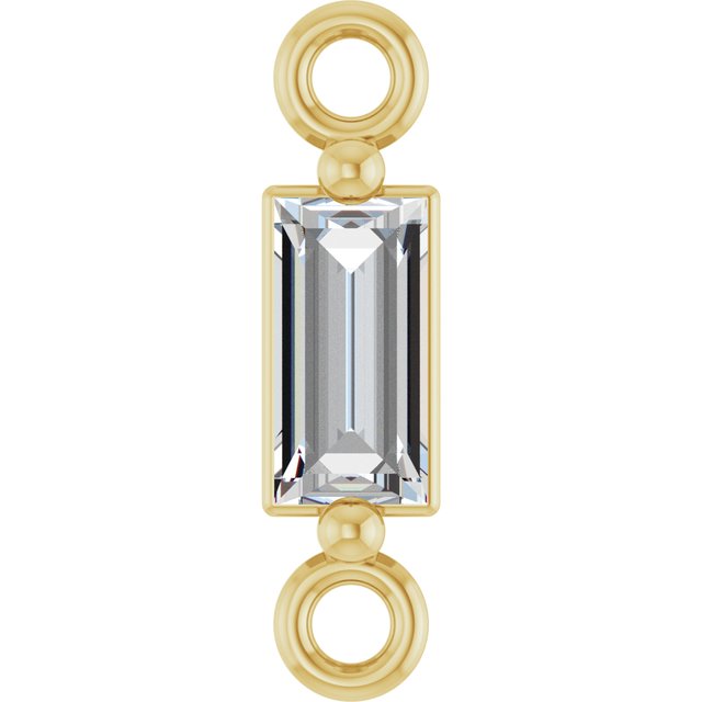 1/8 CT Natural Diamond 2-Prong Link
