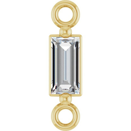 1/8 CT Natural Diamond 2-Prong Link