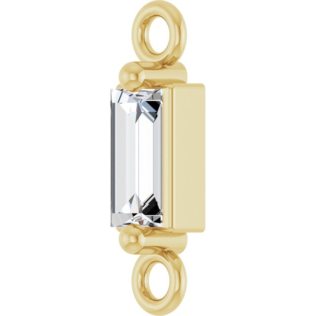 1/8 CT Natural Diamond 2-Prong Link