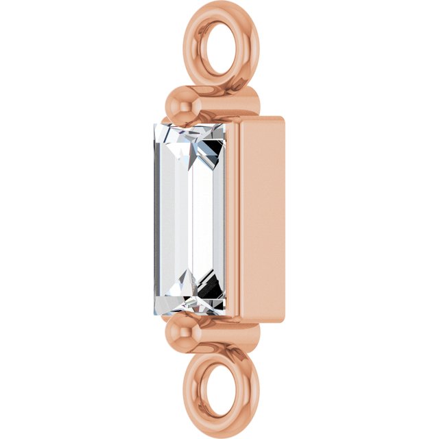 1/8 CT Natural Diamond 2-Prong Link