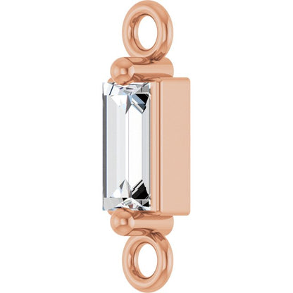 1/8 CT Natural Diamond 2-Prong Link