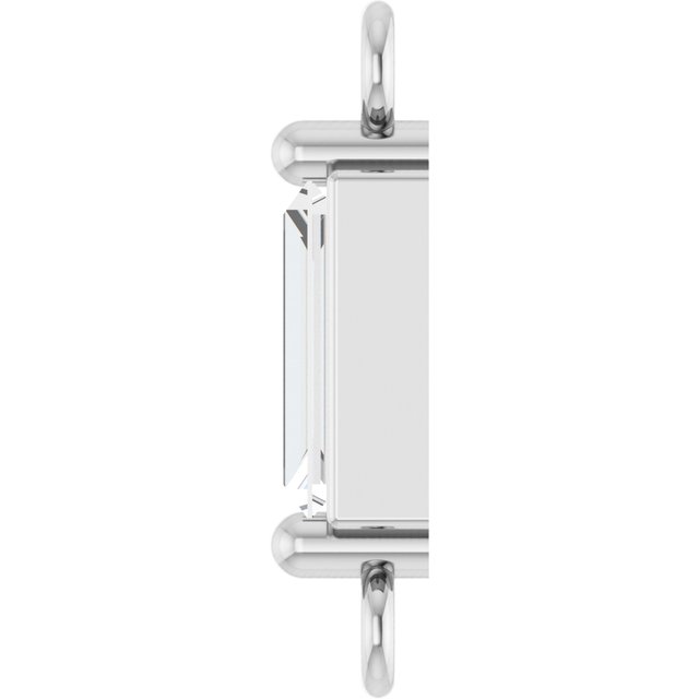 1/6 CT Natural Diamond 2-Prong Link, 2.3 mm x 10.4 mm
