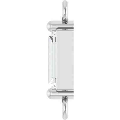 1/6 CT Natural Diamond 2-Prong Link, 2.3 mm x 10.4 mm