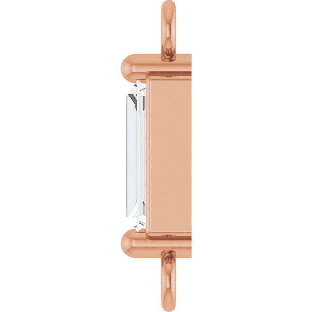 1/6 CT Natural Diamond 2-Prong Link, 2.3 mm x 10.4 mm