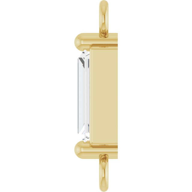 1/6 CT Natural Diamond 2-Prong Link, 2.3 mm x 10.4 mm