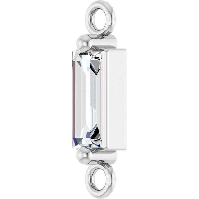 1/6 CT Natural Diamond 2-Prong Link, 2.3 mm x 10.4 mm
