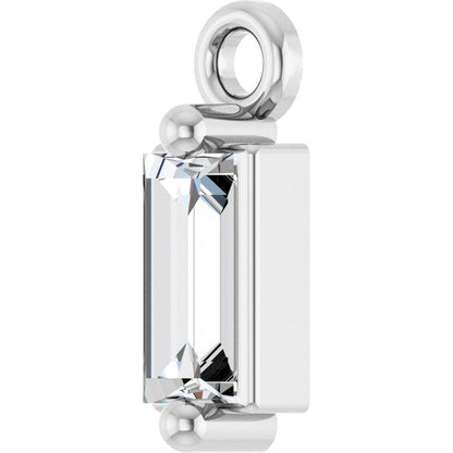 1/8 CTW Natural Diamond 2-Prong Dangle