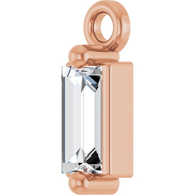 1/8 CT Natural Diamond 2-Prong Dangle