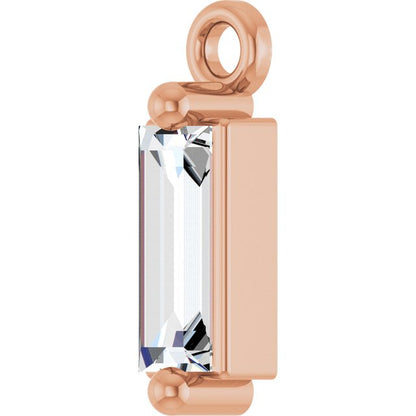 1/6 CT Lab-Grown Diamond 2-Prong Dangle