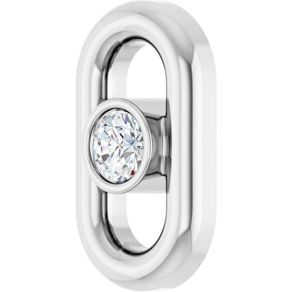 .02 CT Natural Diamond Link, 4.01 mm x 7 mm