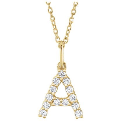 1/5 CTW Lab-Grown Diamond Initial 16-18" Necklace