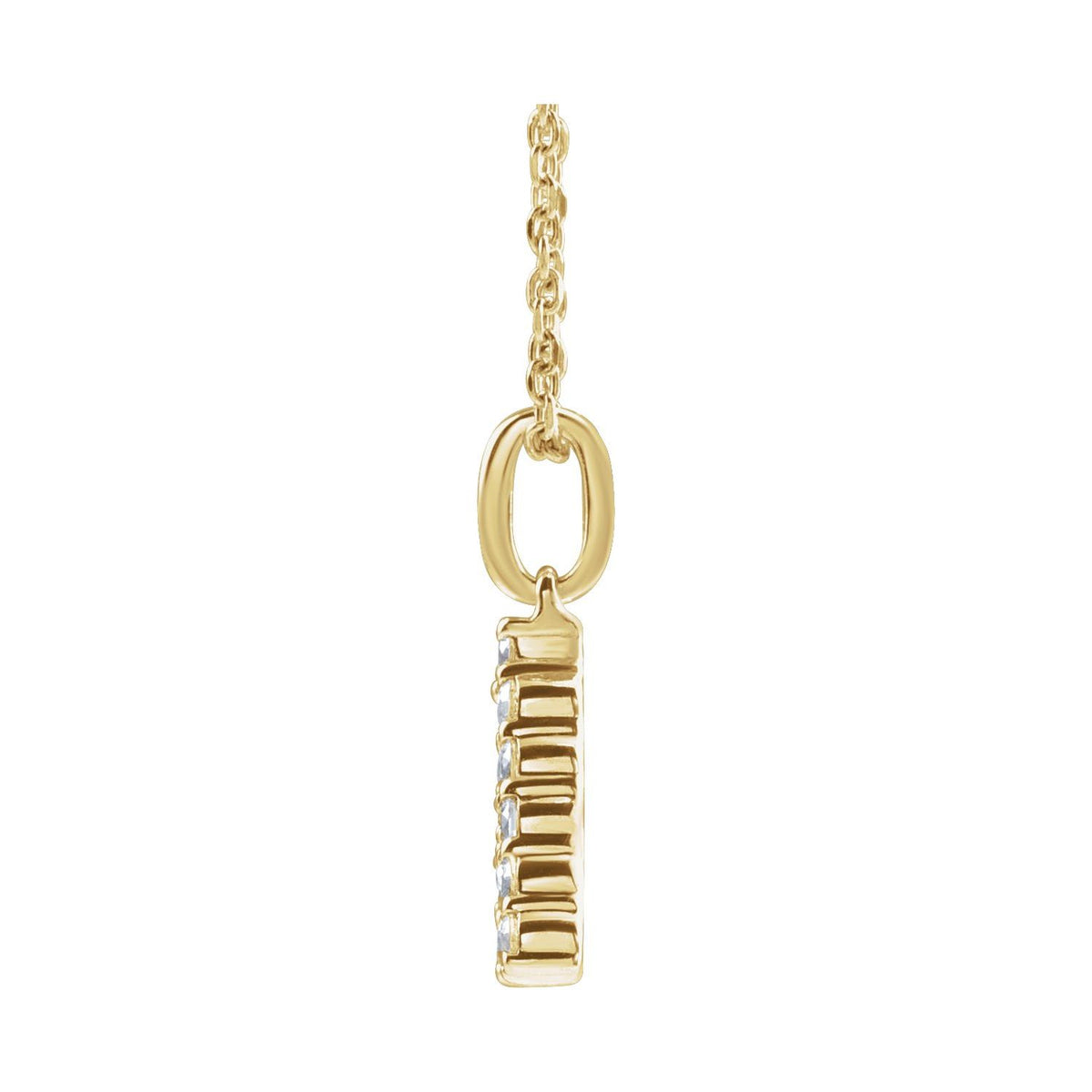 1/5 CTW Lab-Grown Diamond Initial 16-18" Necklace