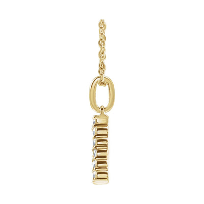 1/5 CTW Lab-Grown Diamond Initial 16-18" Necklace