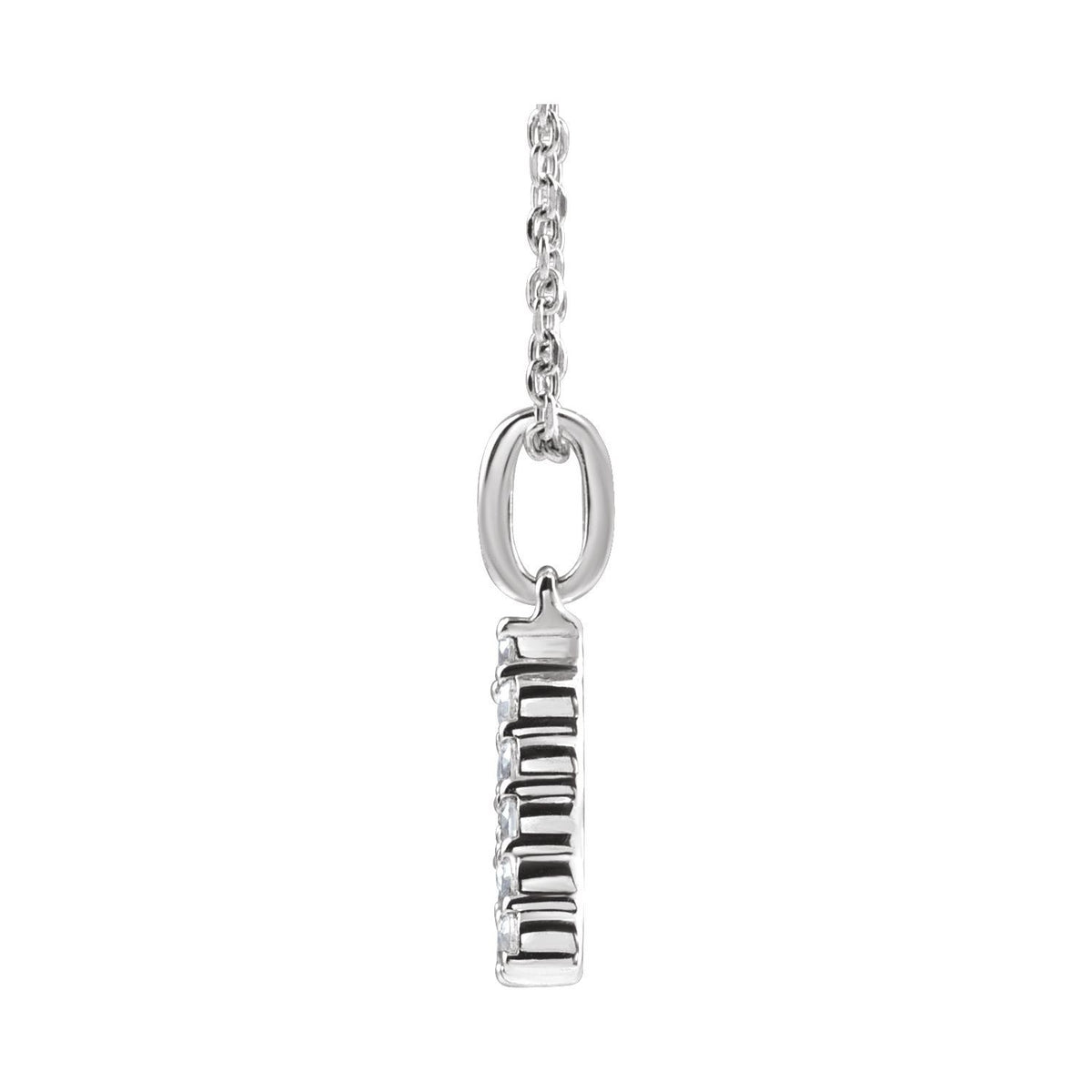 1/5 CTW Lab-Grown Diamond Initial 16-18" Necklace