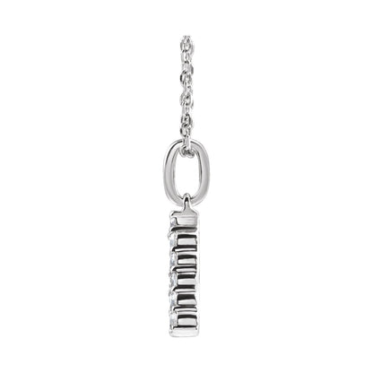 1/5 CTW Lab-Grown Diamond Initial 16-18" Necklace