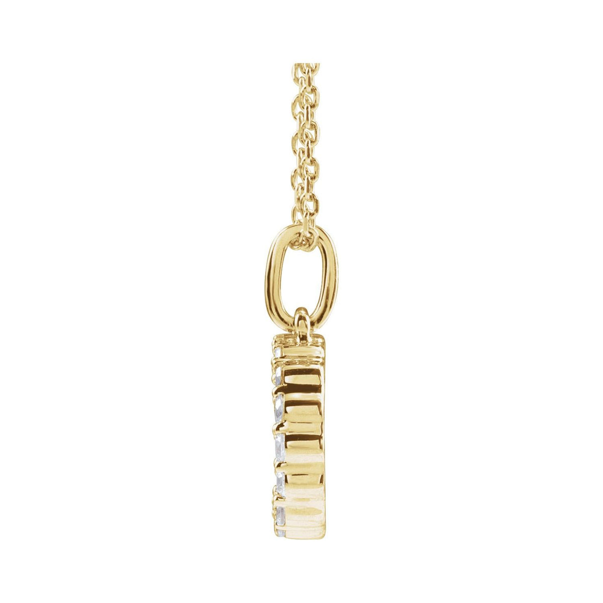 1/4 CTW Lab-Grown Diamond Initial 16-18" Necklace