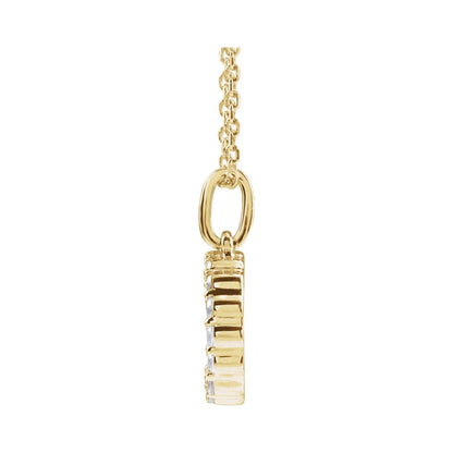 1/4 CTW Lab-Grown Diamond Initial 16-18" Necklace