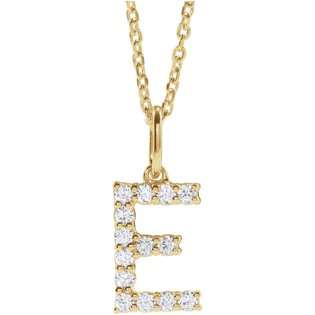 1/5 CTW Lab-Grown Diamond Initial 16-18" Necklace
