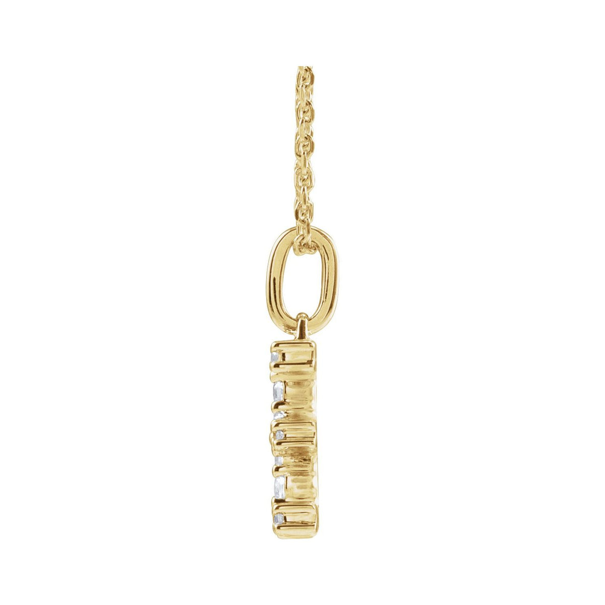 1/5 CTW Lab-Grown Diamond Initial 16-18" Necklace