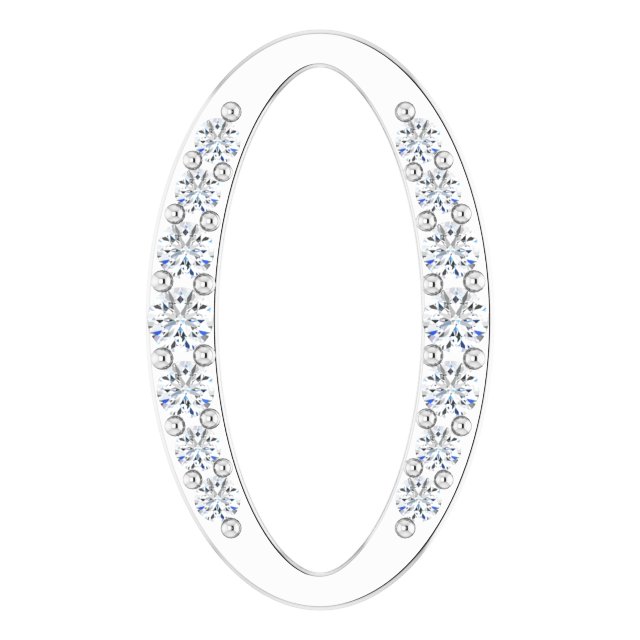 1/6 CTW Natural Diamond Oval Link