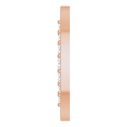 1/6 CTW Natural Diamond Oval Link